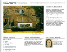Tablet Screenshot of oakhaven.adamsprops.com