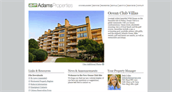 Desktop Screenshot of oceanclub.adamsprops.com