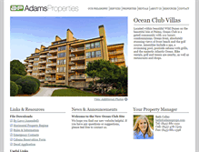 Tablet Screenshot of oceanclub.adamsprops.com