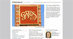 Desktop Screenshot of gates.adamsprops.com